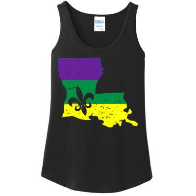 Louisiana Mardi Gras Ladies Essential Tank