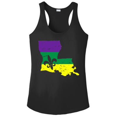 Louisiana Mardi Gras Ladies PosiCharge Competitor Racerback Tank