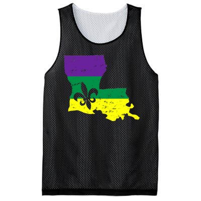 Louisiana Mardi Gras Mesh Reversible Basketball Jersey Tank