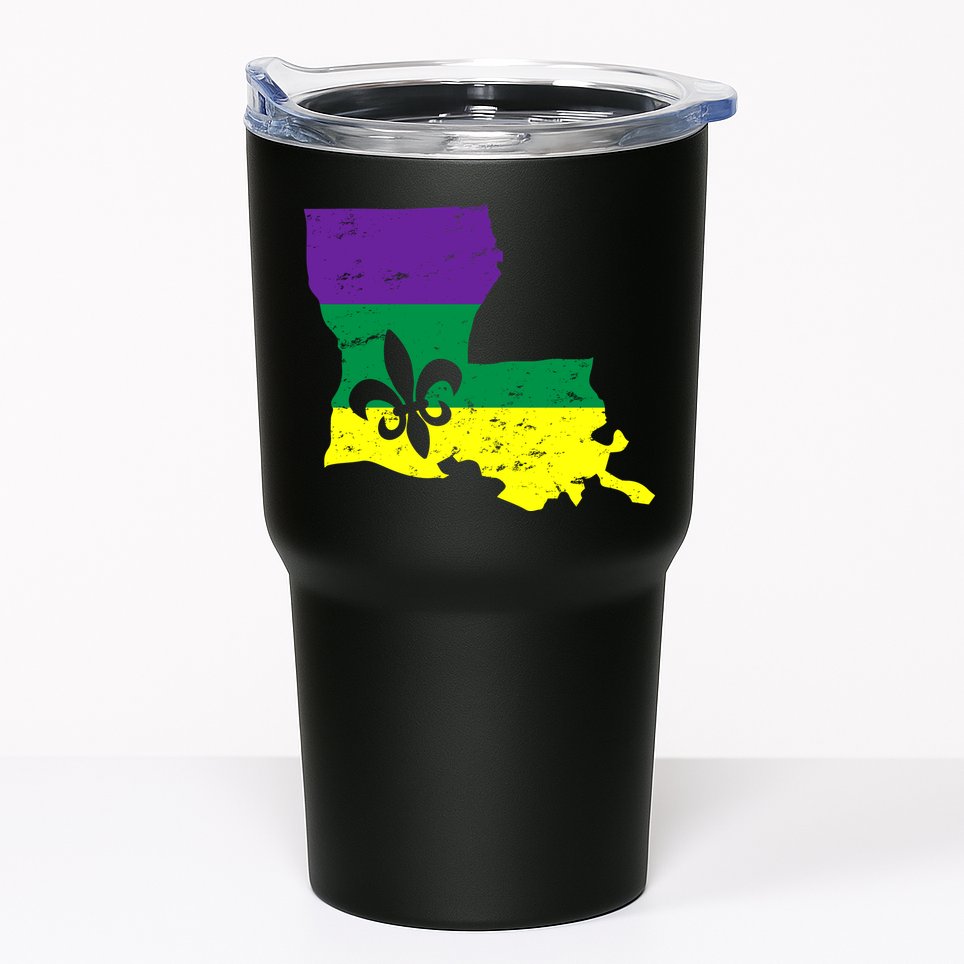 Louisiana Mardi Gras Tumbler