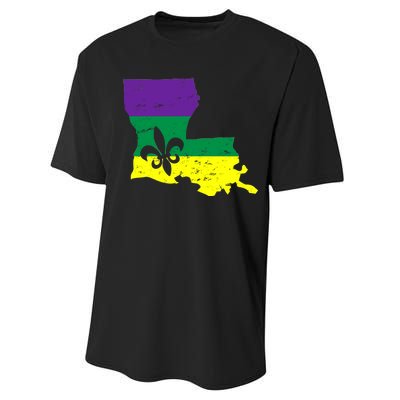 Louisiana Mardi Gras Performance Sprint T-Shirt