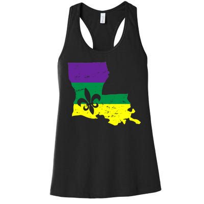 Louisiana Mardi Gras Women's Racerback Tank