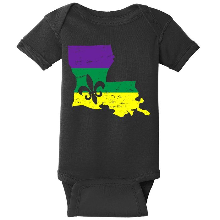 Louisiana Mardi Gras Baby Bodysuit