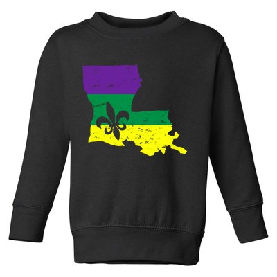 Louisiana Mardi Gras Toddler Sweatshirt