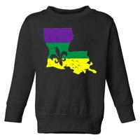 Louisiana Mardi Gras Toddler Sweatshirt