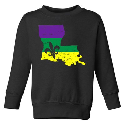 Louisiana Mardi Gras Toddler Sweatshirt