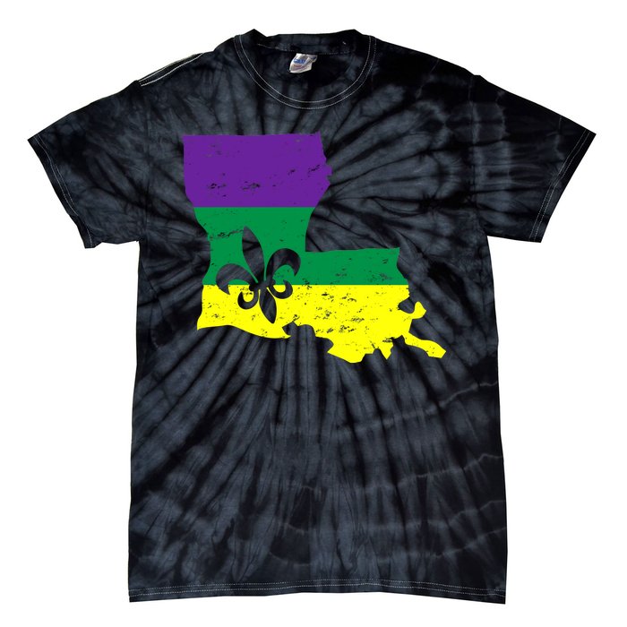 Louisiana Mardi Gras Tie-Dye T-Shirt