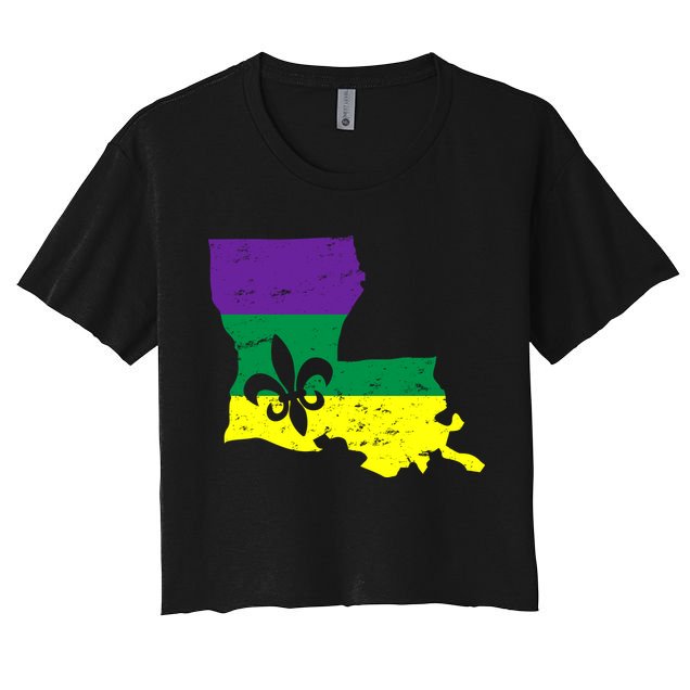Louisiana Mardi Gras Crop Top