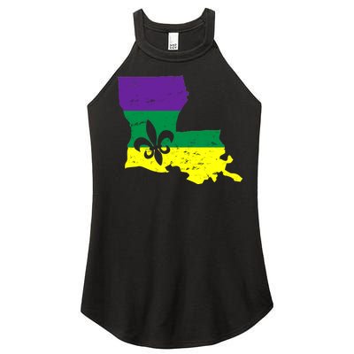 Louisiana Mardi Gras Women's Perfect Tri Rocker Tank