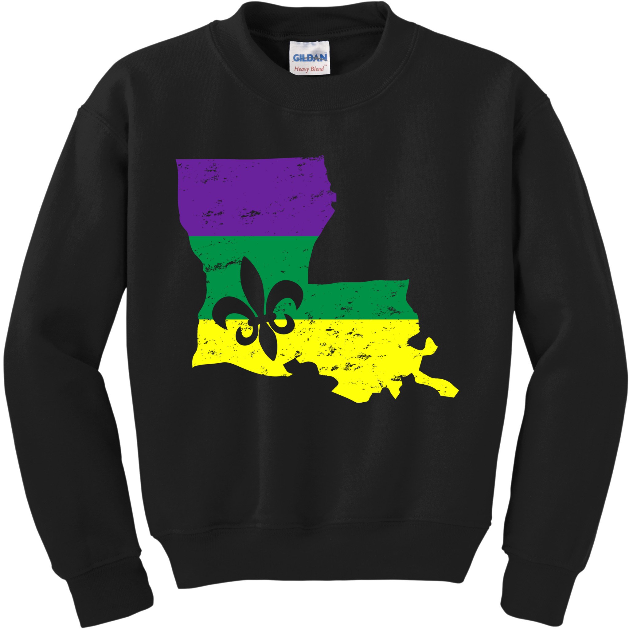 Louisiana Mardi Gras Kids Sweatshirt