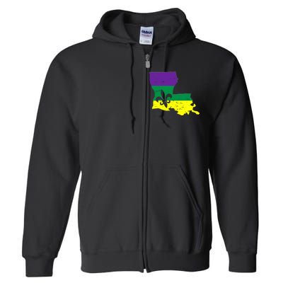 Louisiana Mardi Gras Full Zip Hoodie