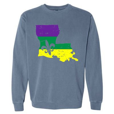 Louisiana Mardi Gras Garment-Dyed Sweatshirt