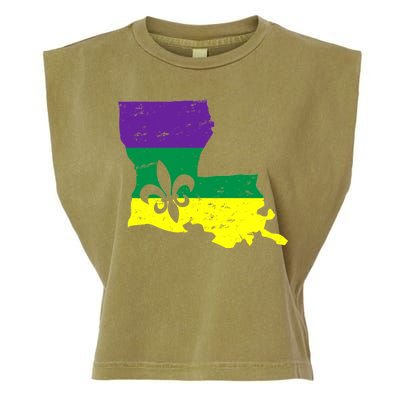 Louisiana Mardi Gras Garment-Dyed Women's Muscle Tee