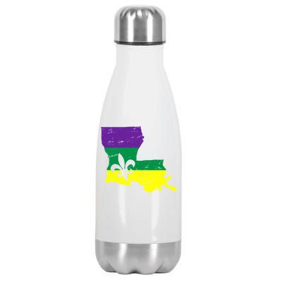 Louisiana Mardi Gras Stainless Steel Insulated Water Bottle