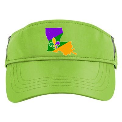 Louisiana Mardi Gras Fleur De Lis Adult Drive Performance Visor