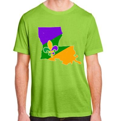 Louisiana Mardi Gras Fleur De Lis Adult ChromaSoft Performance T-Shirt