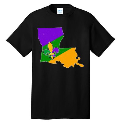 Louisiana Mardi Gras Fleur De Lis Tall T-Shirt