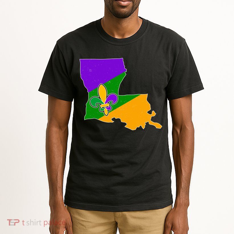 Louisiana Mardi Gras Fleur De Lis Tall T-Shirt