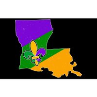 Louisiana Mardi Gras Fleur De Lis Bumper Sticker