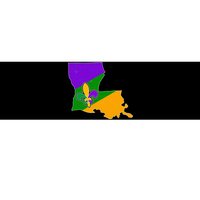 Louisiana Mardi Gras Fleur De Lis Bumper Sticker