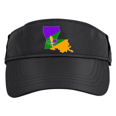 Louisiana Mardi Gras Fleur De Lis Adult Drive Performance Visor