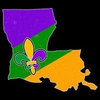 Louisiana Mardi Gras Fleur De Lis Bucket Hat