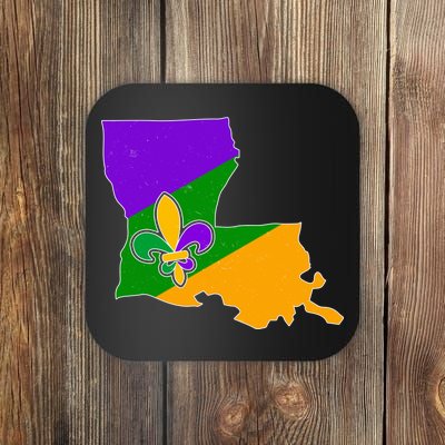 Louisiana Mardi Gras Fleur De Lis Coaster