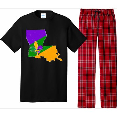 Louisiana Mardi Gras Fleur De Lis Pajama Set