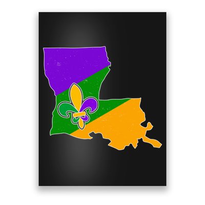Louisiana Mardi Gras Fleur De Lis Poster