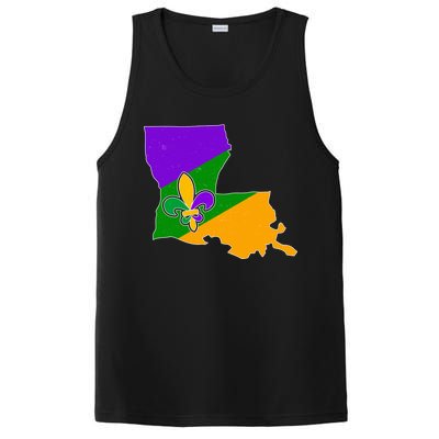 Louisiana Mardi Gras Fleur De Lis PosiCharge Competitor Tank