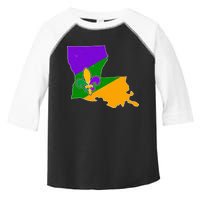 Louisiana Mardi Gras Fleur De Lis Toddler Fine Jersey T-Shirt