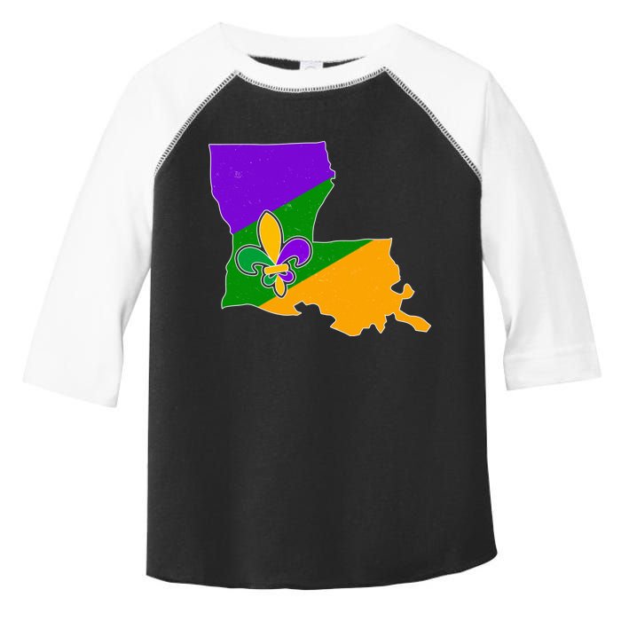 Louisiana Mardi Gras Fleur De Lis Toddler Fine Jersey T-Shirt