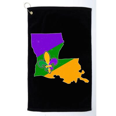 Louisiana Mardi Gras Fleur De Lis Platinum Collection Golf Towel