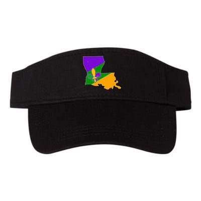 Louisiana Mardi Gras Fleur De Lis Valucap Bio-Washed Visor