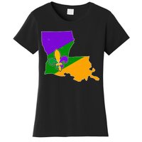 Louisiana Mardi Gras Fleur De Lis Women's T-Shirt