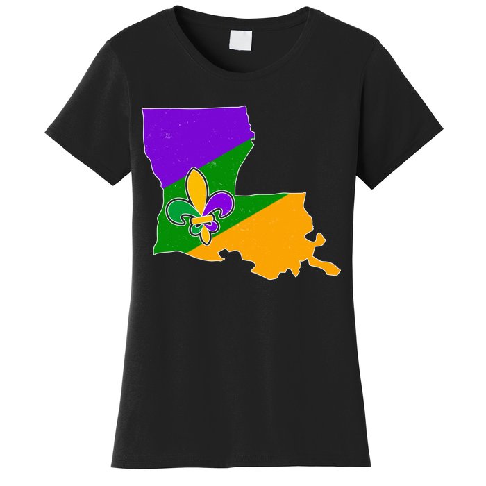 Louisiana Mardi Gras Fleur De Lis Women's T-Shirt