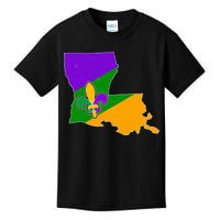 Louisiana Mardi Gras Fleur De Lis Kids T-Shirt