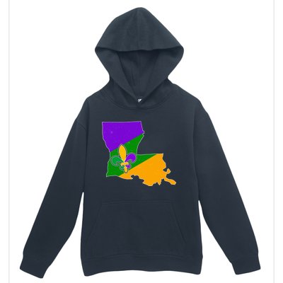 Louisiana Mardi Gras Fleur De Lis Urban Pullover Hoodie