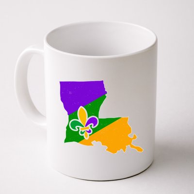 Louisiana Mardi Gras Fleur De Lis Coffee Mug