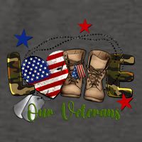 Love Our Veterans Day Proud Military American Flag Vector Backpack
