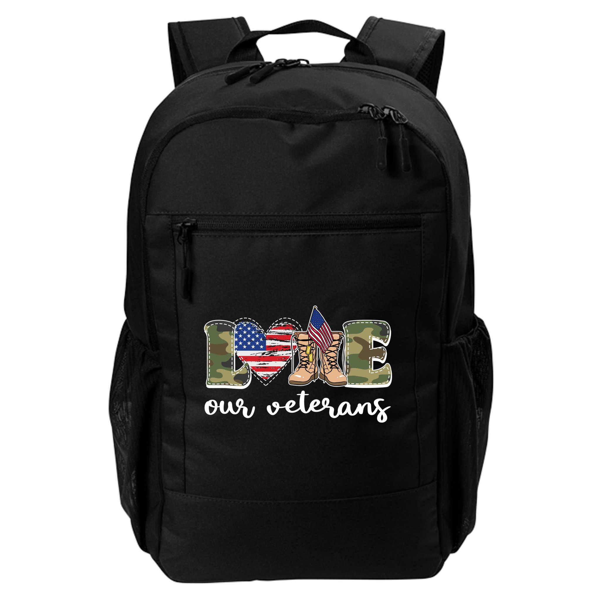 Love Our Veterans Support Our Veterans Backpack