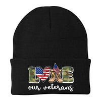 Love Our Veterans Support Our Veterans Beanie