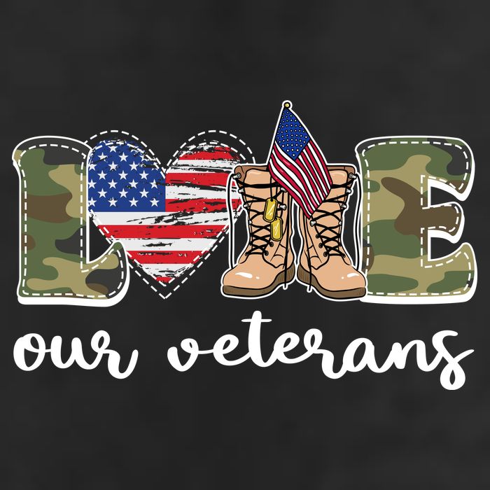 Love Our Veterans Support Our Veterans Beanie