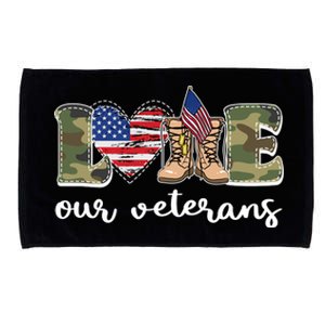 Love Our Veterans Support Our Veterans Microfiber Hand Towel