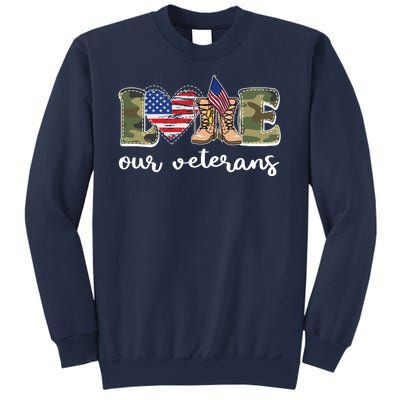 Love Our Veterans Support Our Veterans Sweatshirt