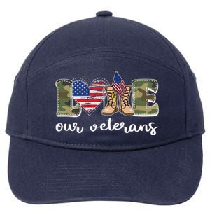 Love Our Veterans Support Our Veterans 7-Panel Snapback Hat