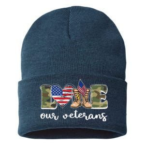 Love Our Veterans Support Our Veterans Sustainable Knit Beanie