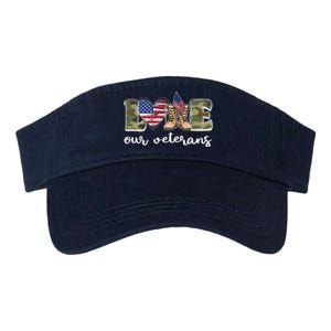 Love Our Veterans Support Our Veterans Valucap Bio-Washed Visor