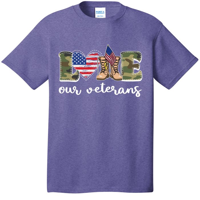 Love Our Veterans Support Our Veterans T-Shirt