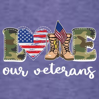 Love Our Veterans Support Our Veterans T-Shirt